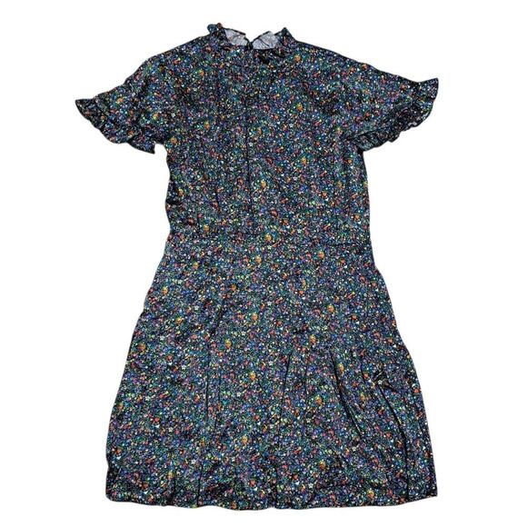 Cynthia Rowley Tina Silk Floral Ditsy Ruffle Mini Dress Size 8 Multi-Color NWT - Picture 5 of 16